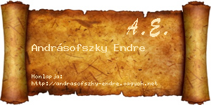 Andrásofszky Endre névjegykártya